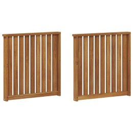 VidaXL Podłokietniki 2 pcs Brązowy 60 x 6 x 61 cm