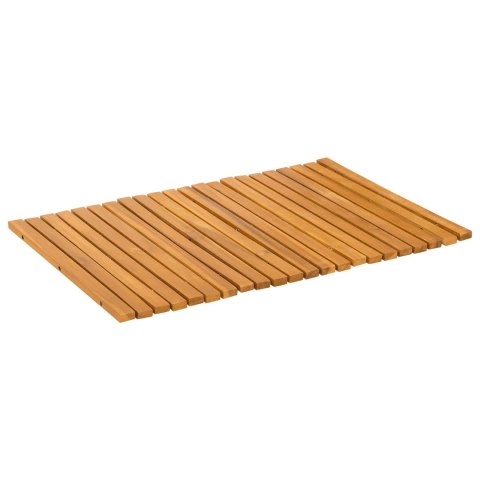 MATA DO KĄPIELI BRĄZOWY 60X40CM LITE DREWNO AKACJI