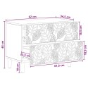 VidaXL Stolik nocny Biały 62 x 34,5 x 48 cm Drewno inżynieryjne