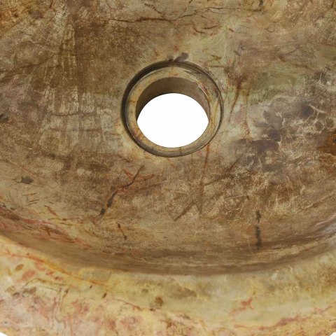 VidaXL Umywalka, 45 x 35 x 15 cm, skamieniałe drewno, kremowa