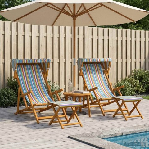FOTEL OGRODOWY 4 PCS 3 POZYCJA LITE DREWNO EUKALIPTUSOWE