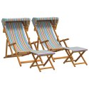 FOTEL OGRODOWY 4 PCS 3 POZYCJA LITE DREWNO EUKALIPTUSOWE