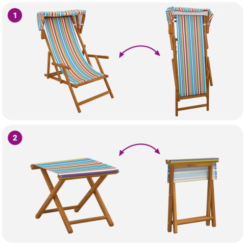 FOTEL OGRODOWY 4 PCS 3 POZYCJA LITE DREWNO EUKALIPTUSOWE