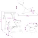FOTEL OGRODOWY 4 PCS 3 POZYCJA LITE DREWNO EUKALIPTUSOWE