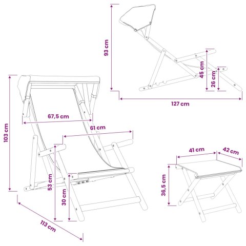 FOTEL OGRODOWY 4 PCS 3 POZYCJA LITE DREWNO EUKALIPTUSOWE