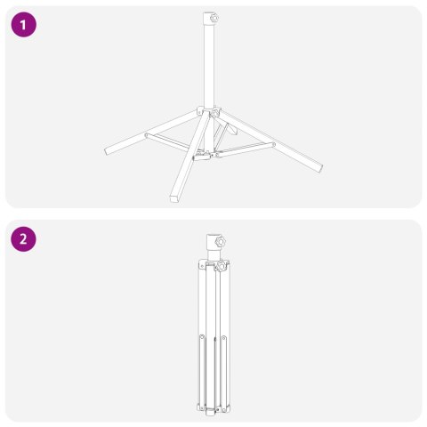 STOJAK NA PARASOL BIAŁY STAL DLA 25-32MM SŁUP