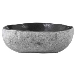UMYWALKA OWALNY SZARY (32-37)X(27-30)X12CM KAMIEŃ RZECZNY