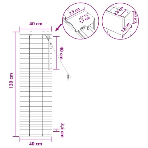 ŻALUZJA WENECKA CIEMNY BRĄZ 40X130CM 35 MM
