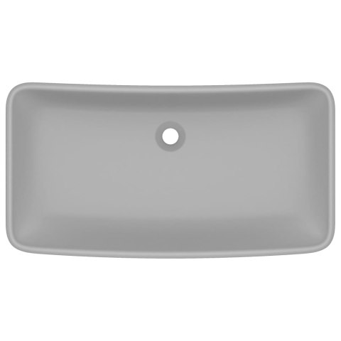 UMYWALKA PROSTOKĄTNA MATOWA JASNOSZARA 71X38CM CERAMIKA