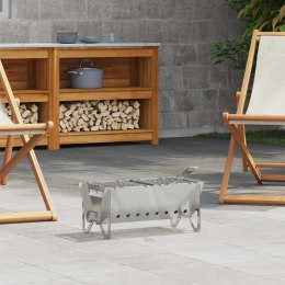OGNISKO CAMPINGOWE 42X22X18CM STAL NIERDZEWNA SREBRNY