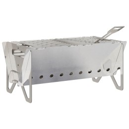 OGNISKO CAMPINGOWE 42 X 22 X 18 CM STAL NIERDZEWNA SREBRNY