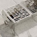 OGNISKO CAMPINGOWE 42 X 22 X 18 CM STAL NIERDZEWNA SREBRNY