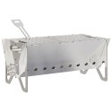 OGNISKO CAMPINGOWE 42 X 22 X 18 CM STAL NIERDZEWNA SREBRNY