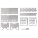 OGNISKO CAMPINGOWE 42 X 22 X 18 CM STAL NIERDZEWNA SREBRNY