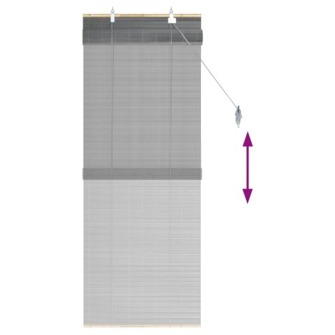 ROLETA SZARY 40X160CM BAMBUS