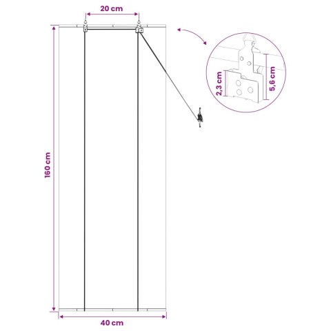 ROLETA SZARY 40X160CM BAMBUS