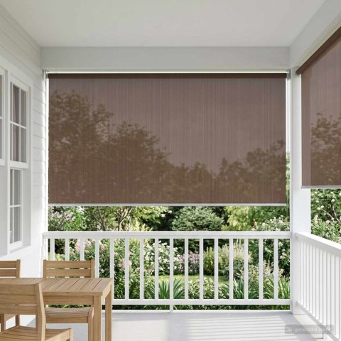 ROLETA ZEWNĘTRZNA 90% BLOKADA UV CIEMNOSZARY 120X140CM HDPE