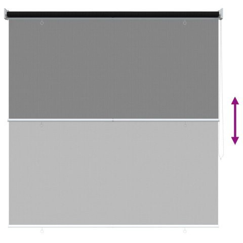 ROLETA ZEWNĘTRZNA 90% BLOKADA UV CZARNY 140X140CM HDPE