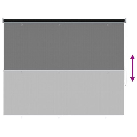 ROLETA ZEWNĘTRZNA 90% BLOKADA UV CZARNY 200X140CM HDPE