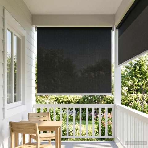 ROLETA ZEWNĘTRZNA 90% BLOKADA UV CZARNY 80X140CM HDPE
