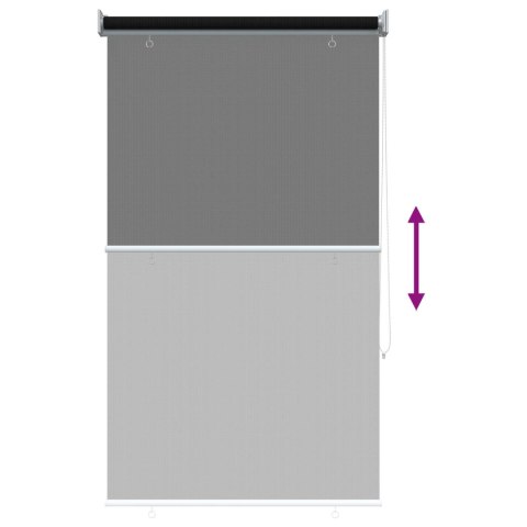 ROLETA ZEWNĘTRZNA 90% BLOKADA UV CZARNY 80X140CM HDPE