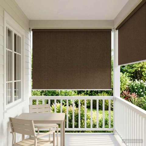 ROLETA ZEWNĘTRZNA 90% BLOKADA UV BRĄZOWY 120X230CM HDPE