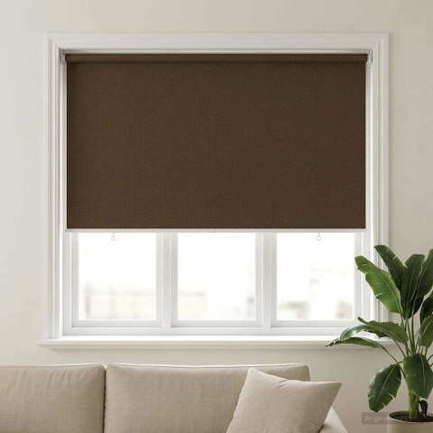 ROLETA ZEWNĘTRZNA 90% BLOKADA UV BRĄZOWY 140X140CM HDPE
