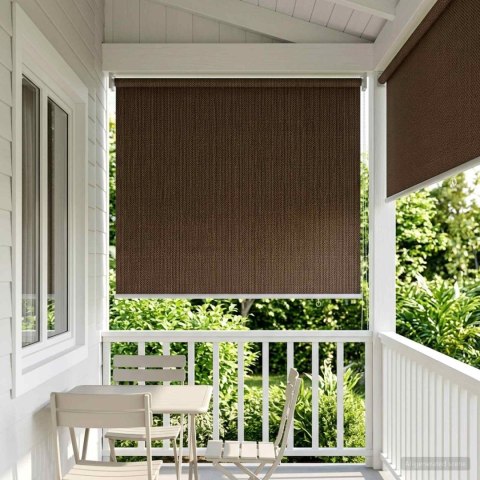 ROLETA ZEWNĘTRZNA 90% BLOKADA UV BRĄZOWY 80X140CM HDPE