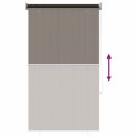 ROLETA ZEWNĘTRZNA 90% BLOKADA UV BRĄZOWY 80X140CM HDPE