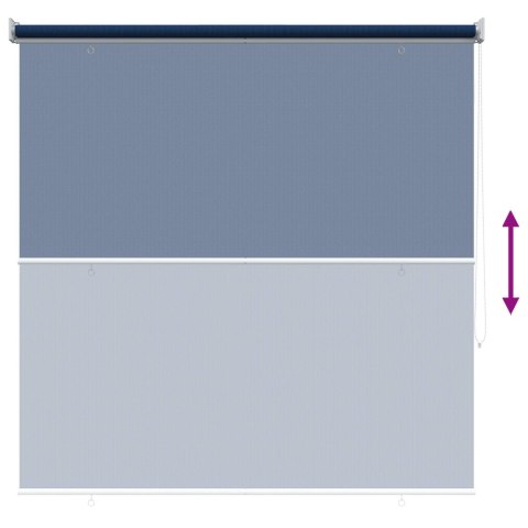 ROLETA ZEWNĘTRZNA 90% BLOKADA UV NIEBIESKI 140X140CM HDPE