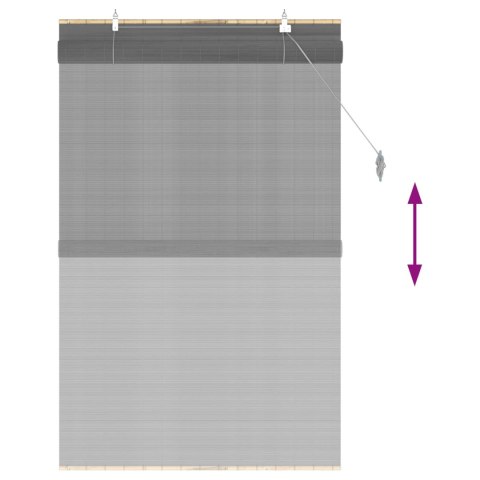ROLETA SZARY 100X160CM BAMBUS