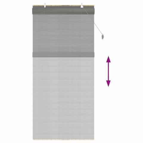 ROLETA SZARY 100X220CM BAMBUS