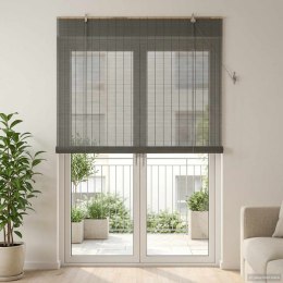ROLETA SZARY 130X220CM BAMBUS