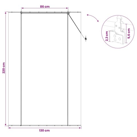 ROLETA SZARY 130X220CM BAMBUS