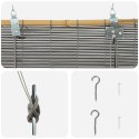 ROLETA SZARY 150X220CM BAMBUS