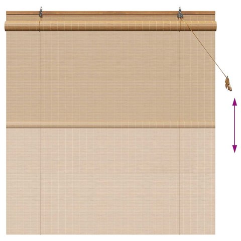 ROLETA BRĄZOWY 130X160CM BAMBUS