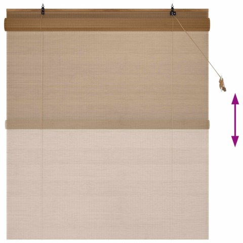 ROLETA BRĄZOWY 140X160CM BAMBUS