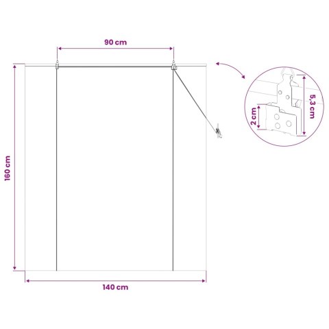 ROLETA BRĄZOWY 140X160CM BAMBUS