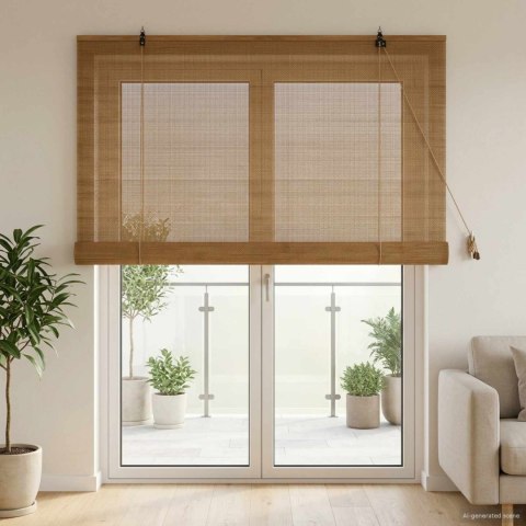 ROLETA BRĄZOWY 150X220CM BAMBUS