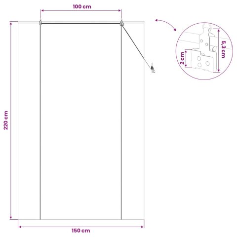 ROLETA BRĄZOWY 150X220CM BAMBUS