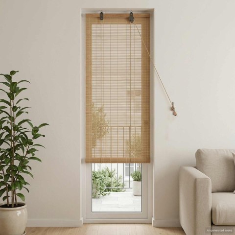 ROLETA BRĄZOWY 40X220CM BAMBUS