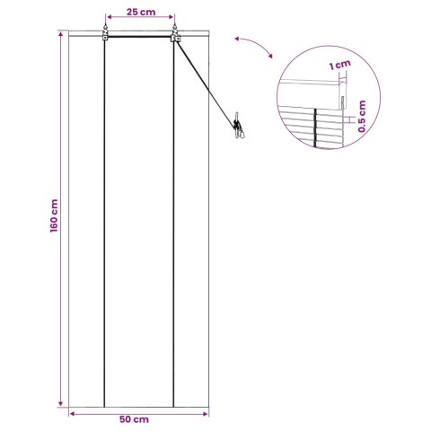 ROLETA BRĄZOWY 50X160CM BAMBUS