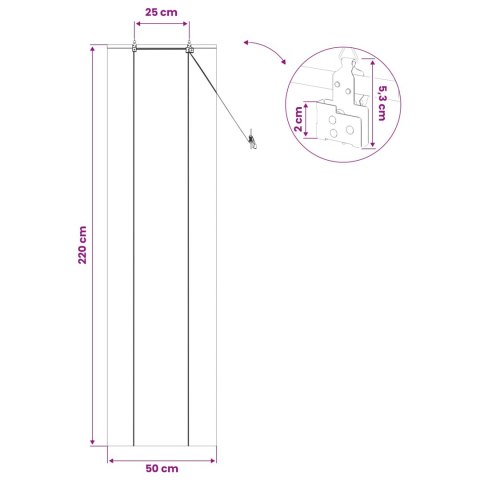 ROLETA BRĄZOWY 50X220CM BAMBUS