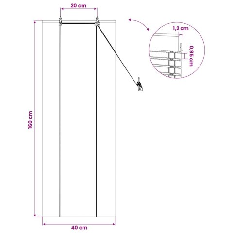ROLETA NATURA 40X160CM BAMBUS