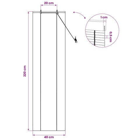 ROLETA NATURALNY 40X220CM BAMBUS