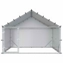 KURNIK Z DACHEM SREBRNY 200X200X150CM STAL OCYNKOWANA