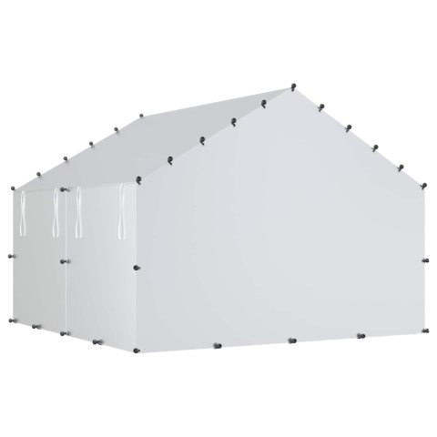 KURNIK Z DACHEM SREBRNY 200X200X150CM STAL OCYNKOWANA