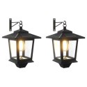 LAMPA MONTAŻOWA NA ŚCIANIE 2 SZT. CZARNY 19X14X25CM