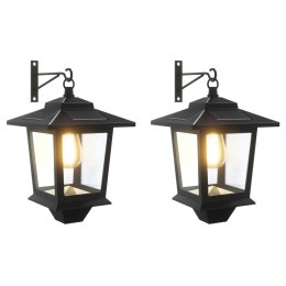 LAMPA MONTAŻOWA NA ŚCIANIE 2 SZT. CZARNY 19X14X25CM