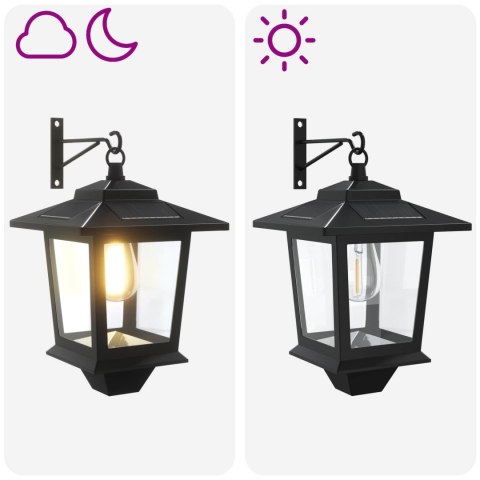 LAMPA MONTAŻOWA NA ŚCIANIE 2 SZT. CZARNY 19X14X25CM